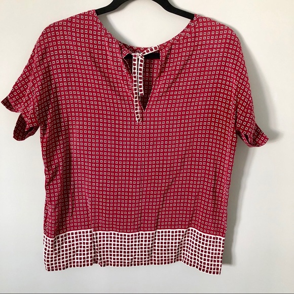 Madewell | silk premiere bow-back tee ascot tile - Picture 4 of 8